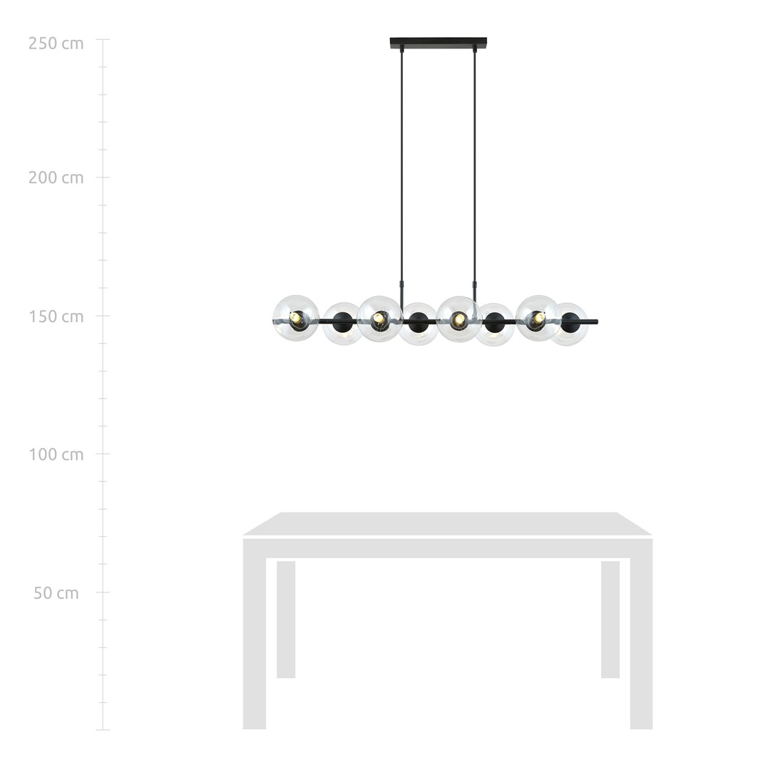 Emibig Visilica RORY 230V 10W MAX LED E14 Čelik/ Staklo Crna - Slika 5