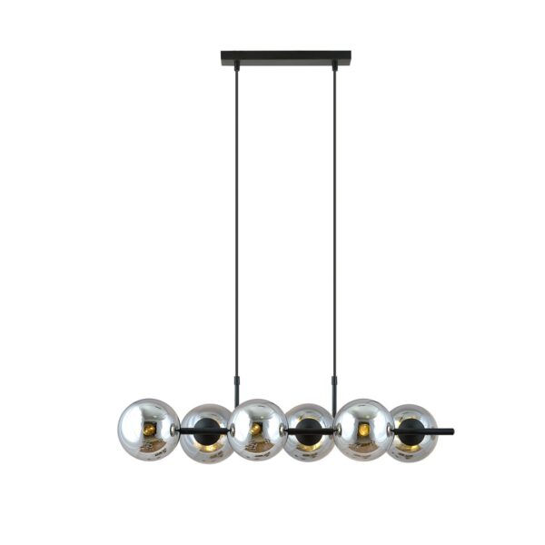 Emibig Visilica RORY 230V 10W MAX LED E14 Čelik/ Staklo Crna
