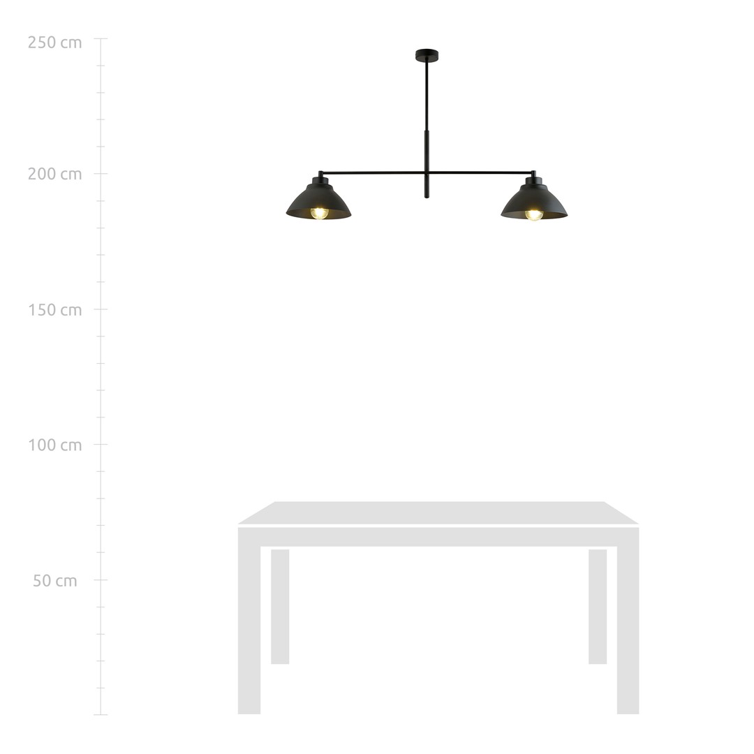 Emibig Luster MAVERICK 230V 15W MAX LED E27 Čelik Crna - Slika 5