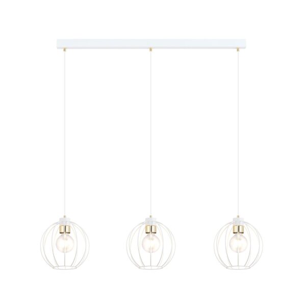 Emibig Visilica GINO 230V 15W MAX LED E27 Čelik Bijela/ Zlatna