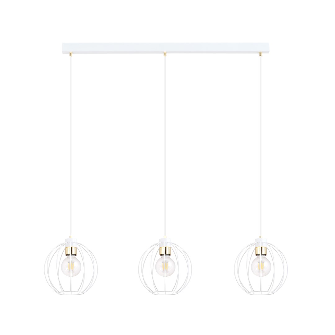 Emibig Visilica GINO 230V 15W MAX LED E27 Čelik Bijela/ Zlatna - Slika 2