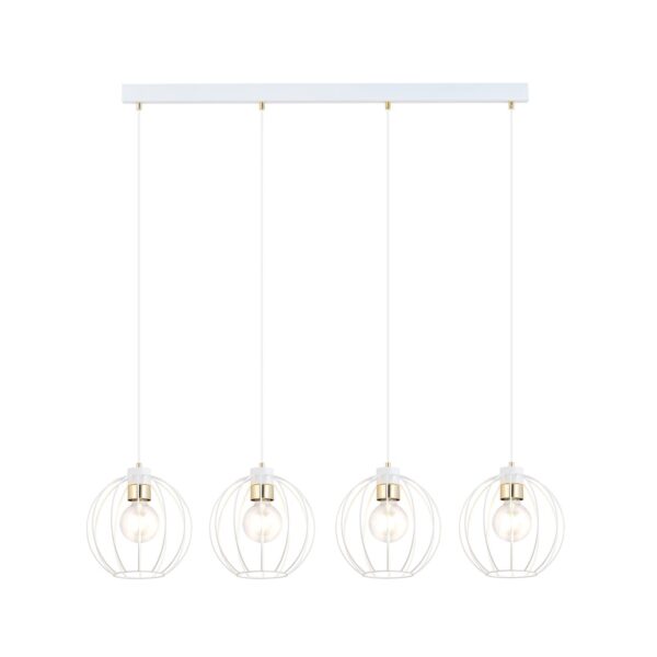 Emibig Visilica GINO 230V 15W MAX LED E27 Čelik Bijela/ Zlatna