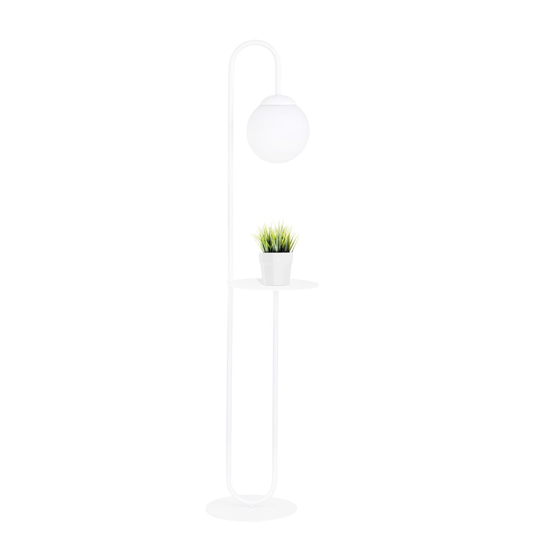Emibig Podna lampa BARI 230V 10W MAX LED E14 Čelik/ Staklo Bijela - Slika 3