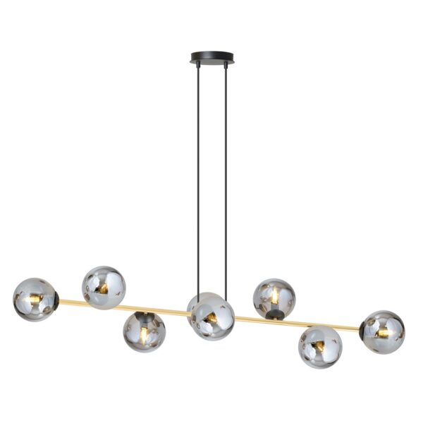 Emibig Visilica GRAVITY 230V 10W MAX LED E14 Čelik/ Staklo Crna/ Zlatna