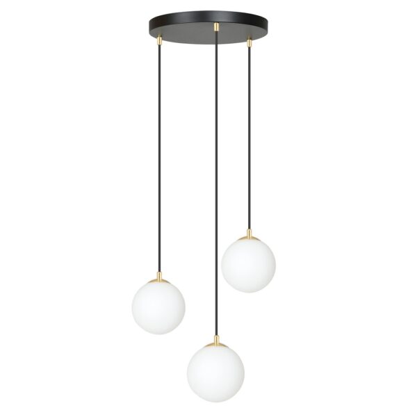 Emibig Visilica ROYAL 230V 10W MAX LED E14 Čelik/ Staklo Crna/ Zlatna