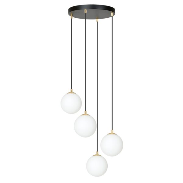 Emibig Visilica ROYAL 230V 10W MAX LED E14 Čelik/ Staklo Crna/ Zlatna