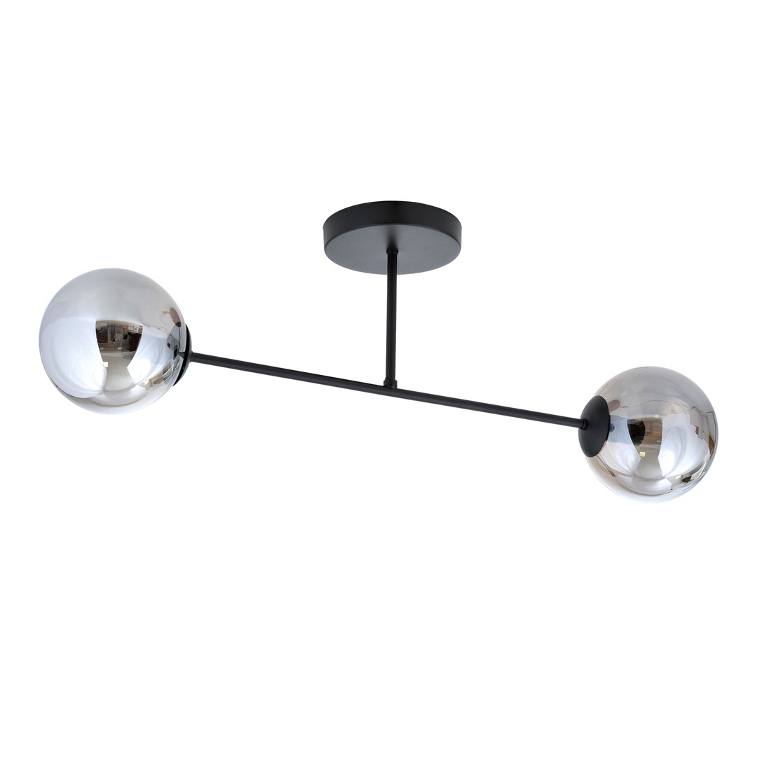 Emibig Stropna svjetiljka ROMA 230V 10W MAX LED E14 Čelik/ Staklo Crna - Slika 2