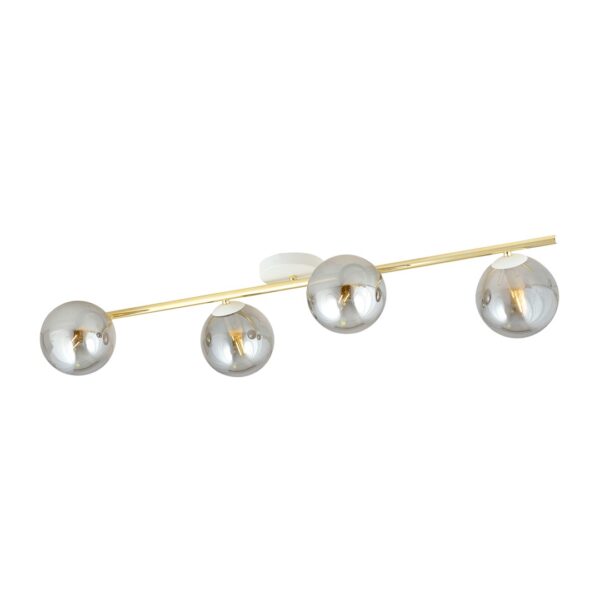 Emibig Stropna svjetiljka SPLENDI 230V 10W MAX LED E14 Čelik/ Staklo Bijela/ Zlatna
