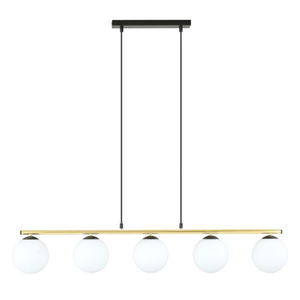 Emibig Visilica ALLORA 230V 10W MAX LED E14 Čelik/ Staklo Crna/ Zlatna