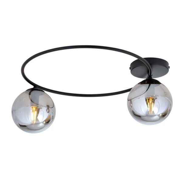 Emibig Stropna svjetiljka SOPRA 230V 10W MAX LED E14 Čelik/ Staklo Crna