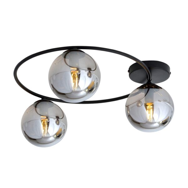 Emibig Stropna svjetiljka SOPRA 230V 10W MAX LED E14 Čelik/ Staklo Crna