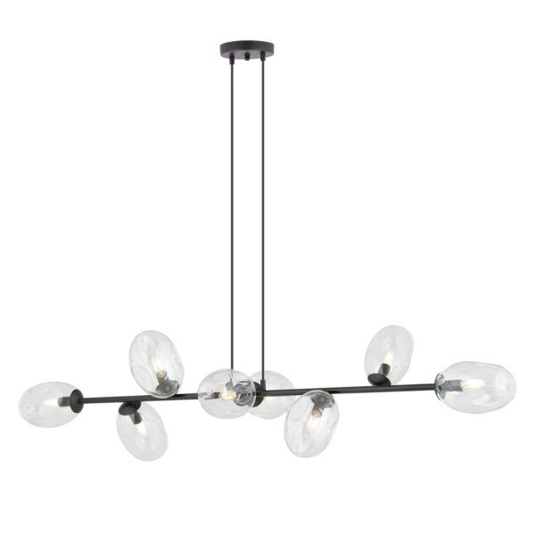 Emibig Visilica PANDORA 230V 10W MAX LED E14 Čelik/ Staklo Crna