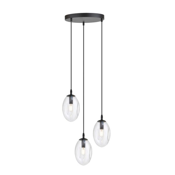 Emibig Visilica ASTRAL 230V 10W MAX LED E14 Čelik/ Staklo Crna