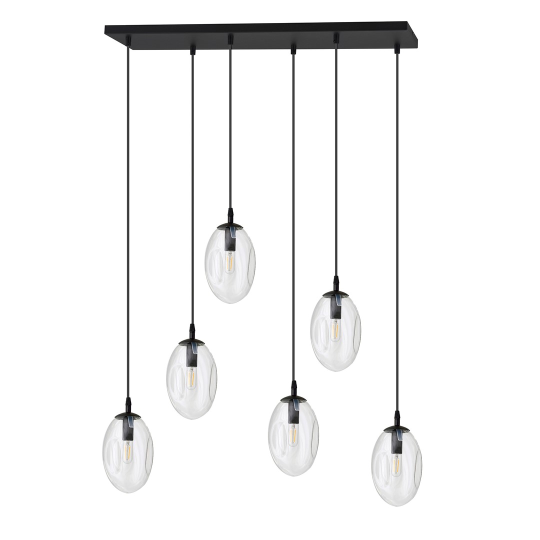 Emibig Visilica ASTRAL 230V 10W MAX LED E14 Čelik/ Staklo Crna - Slika 2