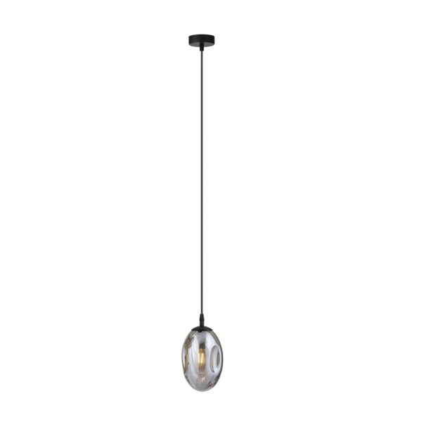 Emibig Visilica ASTRAL 230V 10W MAX LED E14 Čelik/ Staklo Crna
