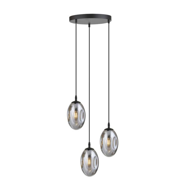 Emibig Visilica ASTRAL 230V 10W MAX LED E14 Čelik/ Staklo Crna