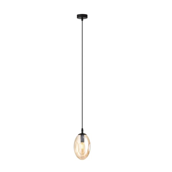 Emibig Visilica ASTRAL 230V 10W MAX LED E14 Čelik/ Staklo Crna