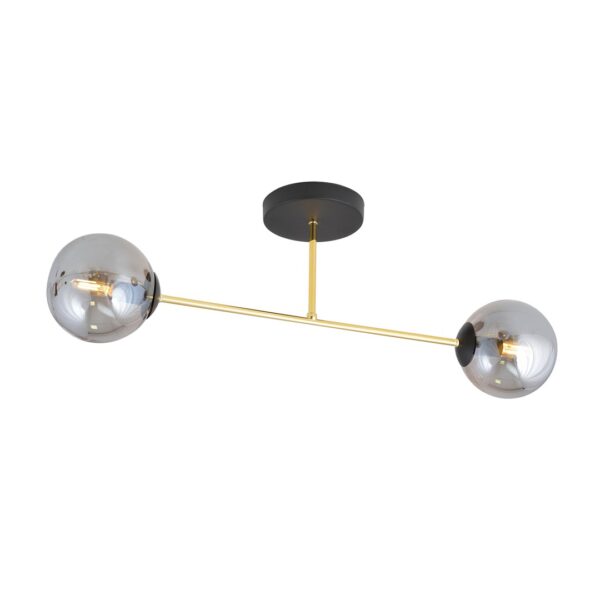 Emibig Stropna svjetiljka MAGNUM 230V 10W MAX LED E14 Čelik/ Staklo Crna/ Zlatna