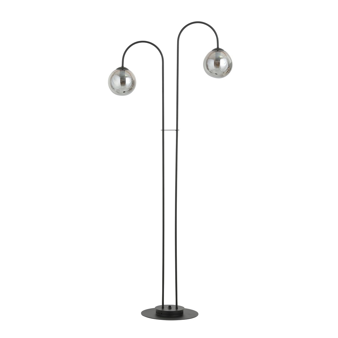 Emibig Podna lampa ARCHI 230V 10W MAX LED E14 Čelik/ Staklo Crna - Slika 2