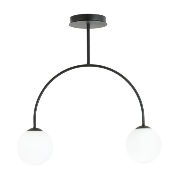 Emibig Luster ARCHI 230V 10W MAX LED E14 Čelik/ Staklo Crna