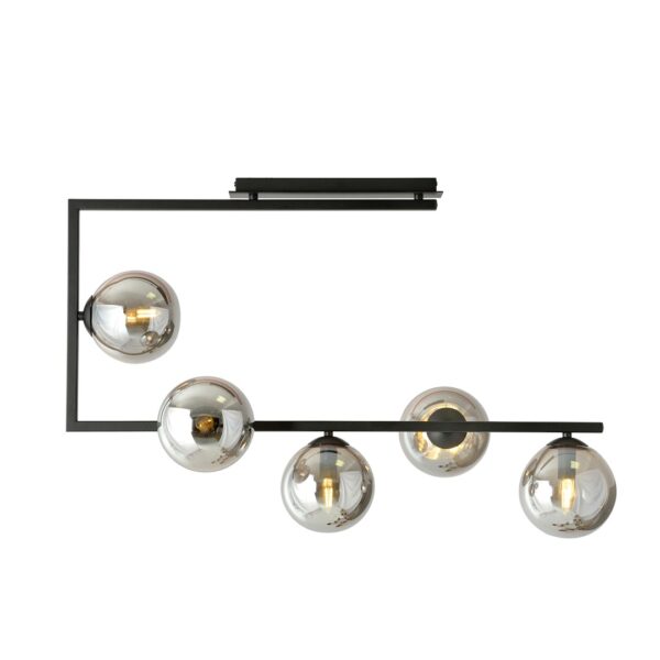 Emibig Stropna svjetiljka SOMA 230V 10W MAX LED E14 Čelik/ Staklo Crna