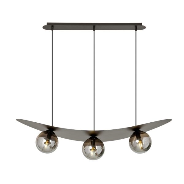 Emibig Visilica AURA 230V 10W MAX LED E14 Čelik/ Staklo Crna