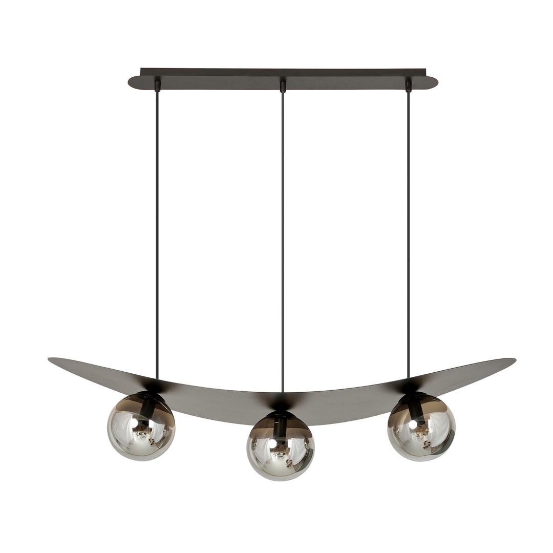 Emibig Visilica AURA 230V 10W MAX LED E14 Čelik/ Staklo Crna - Slika 2