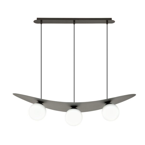 Emibig Visilica AURA 230V 10W MAX LED E14 Čelik/ Staklo Crna