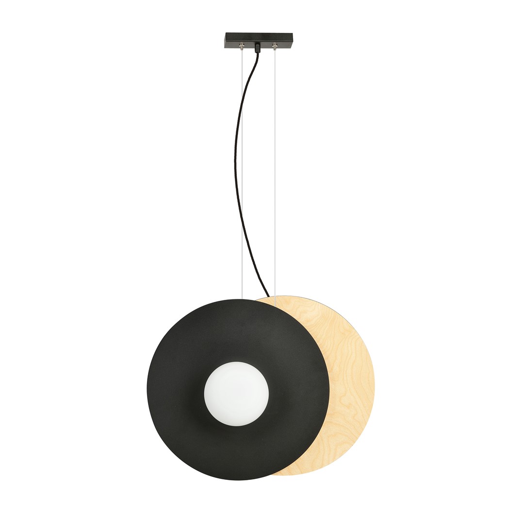 Emibig Visilica SOHO 230V 10W MAX LED E14 Čelik/ Staklo/ Šperploča Crna/ Smeđa - Slika 2