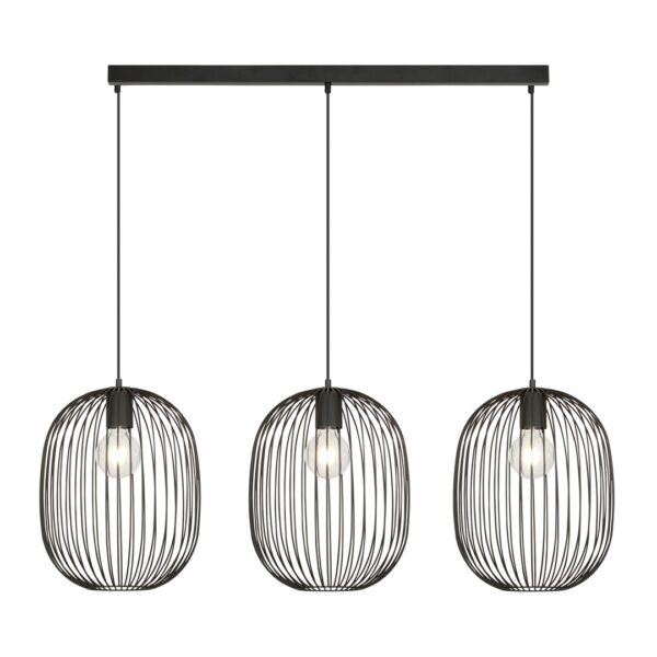 Emibig Visilica ONYX 230V 15W MAX LED E27 Čelik Crna