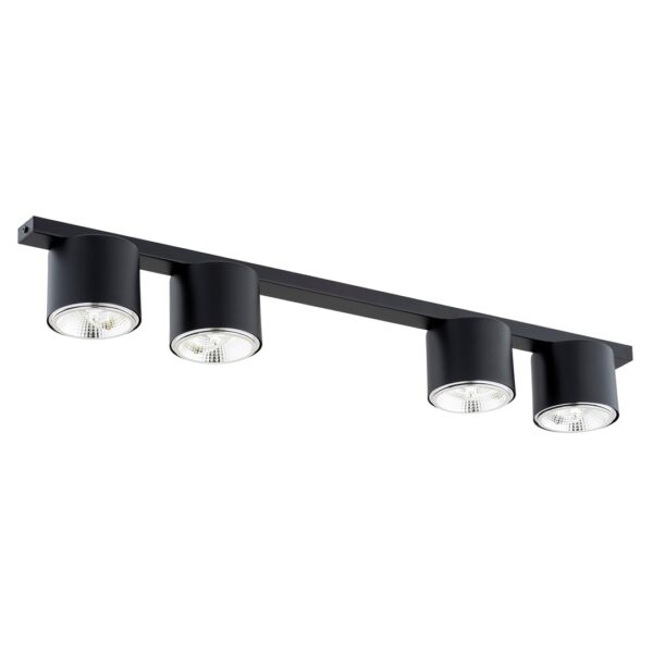 Emibig Stropna svjetiljka NANO 230V 12W MAX LED GU10 AR 111 Čelik Crna