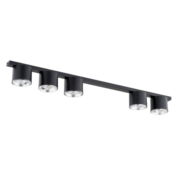 Emibig Stropna svjetiljka NANO 230V 12W MAX LED GU10 AR 111 Čelik Crna