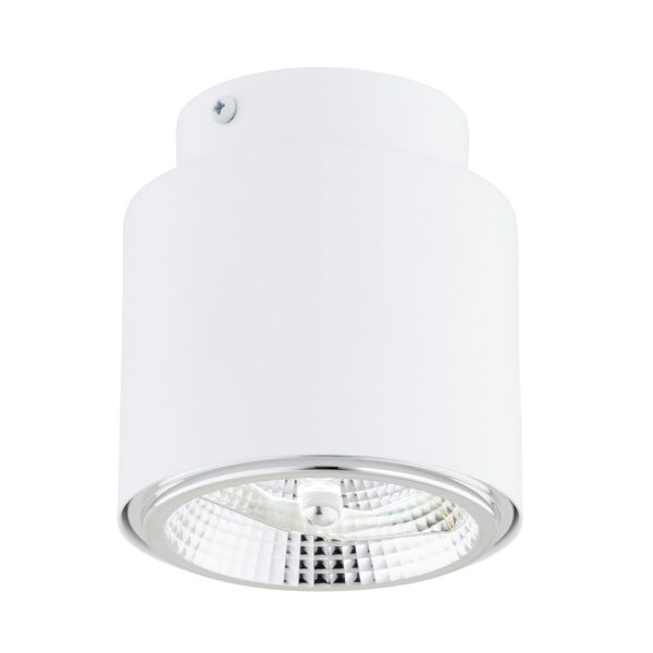 Emibig Stropna svjetiljka NANO 230V 12W MAX LED GU10 AR 111 Čelik Bijela