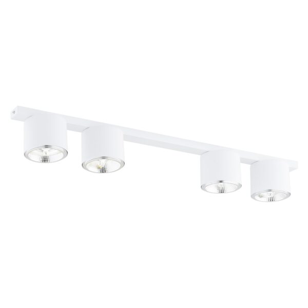 Emibig Stropna svjetiljka NANO 230V 12W MAX LED GU10 AR 111 Čelik Bijela