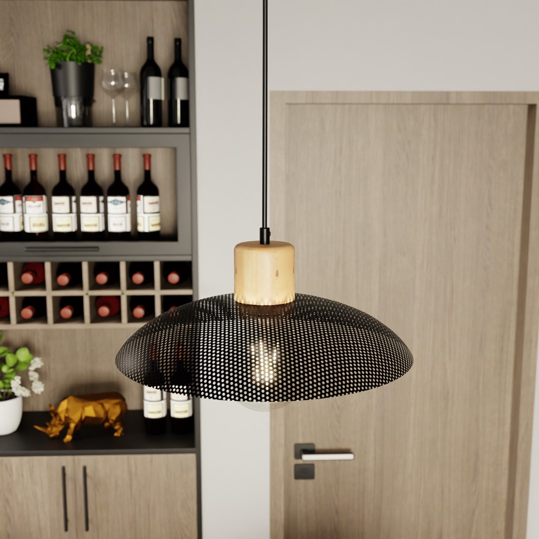 Emibig Luster KOBE 230V 15W MAX LED E27 Čelik Crna - Slika 5