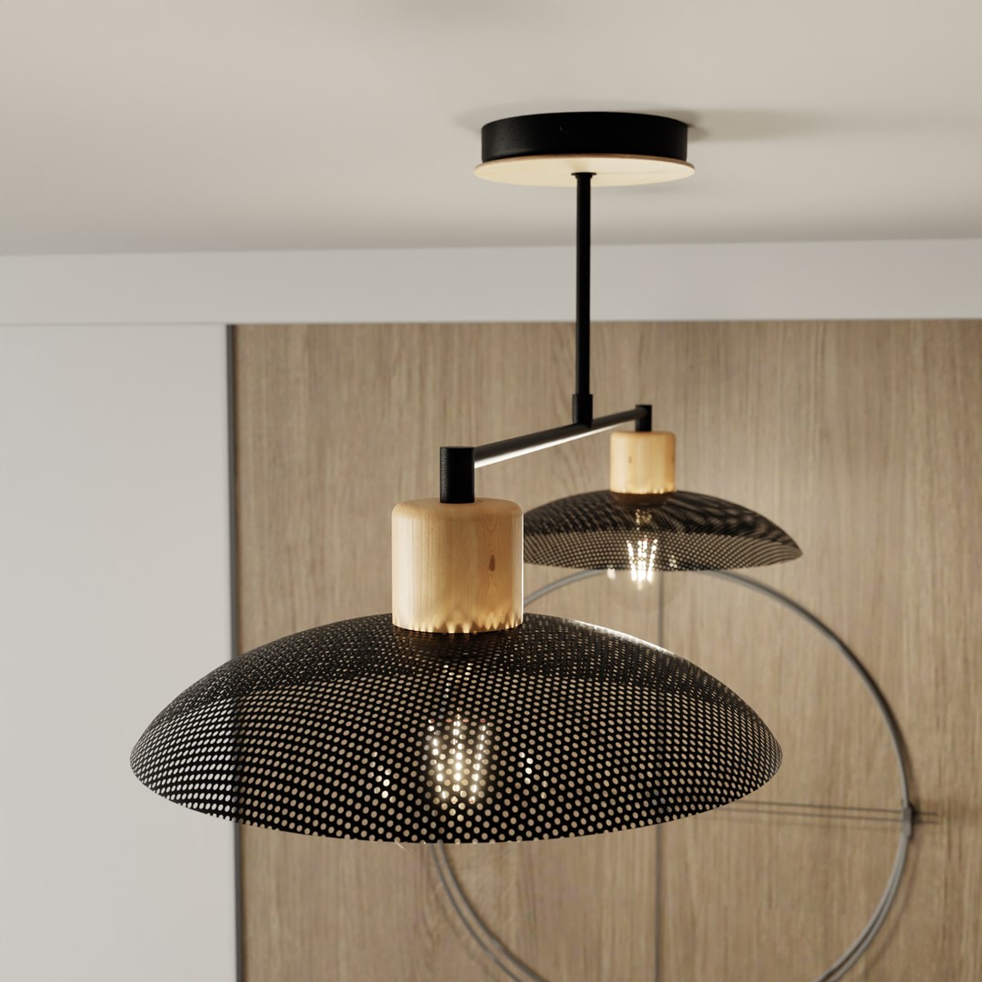 Emibig Luster KOBE 230V 15W MAX LED E27 Čelik Crna - Slika 6