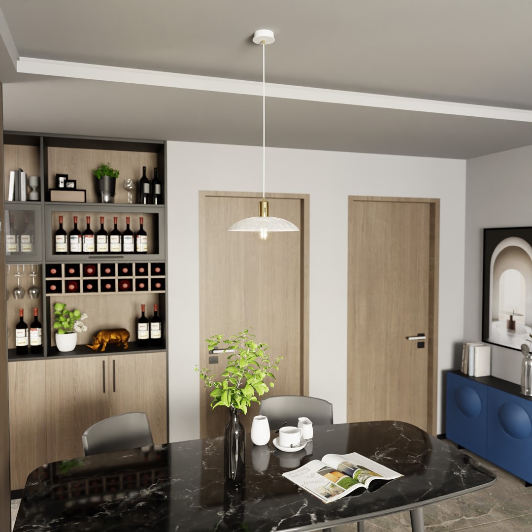 Emibig Luster SPIRIT 230V 15W MAX LED E27 Čelik Bijela - Slika 3
