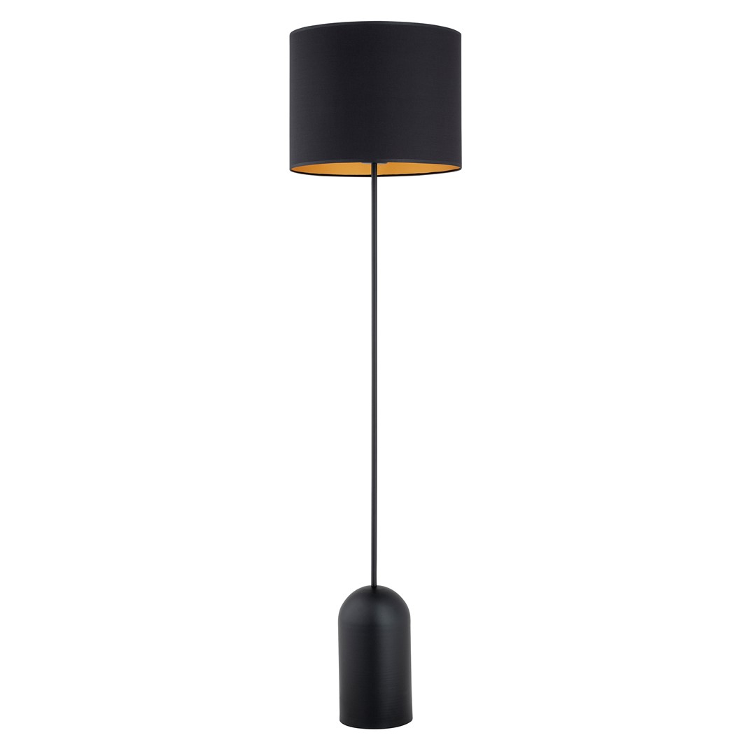 Emibig Podna lampa ASPEN 230V 15W MAX LED E27 Čelik/ Tkanina Crna - Slika 2