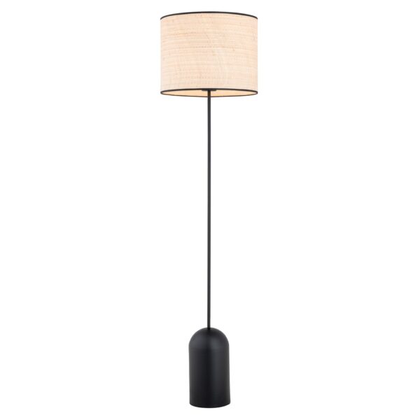 Emibig Podna lampa ASPEN 230V 15W MAX LED E27 Čelik/ Tkanina Crna