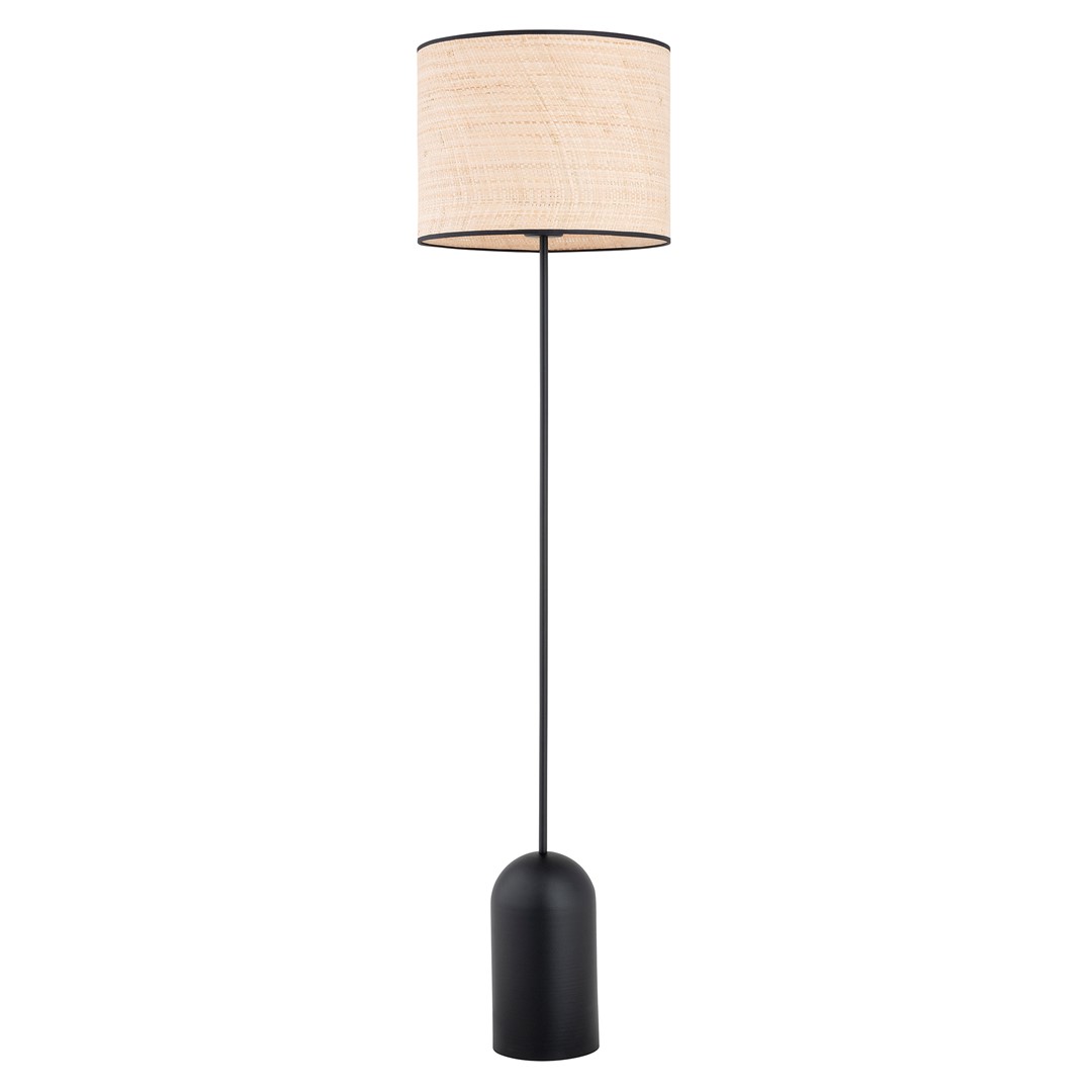 Emibig Podna lampa ASPEN 230V 15W MAX LED E27 Čelik/ Tkanina Crna - Slika 2