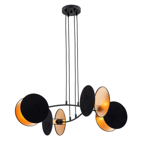 Emibig Visilica MOTIF 230V 15W MAX LED E27 Čelik/ Tkanina Crna