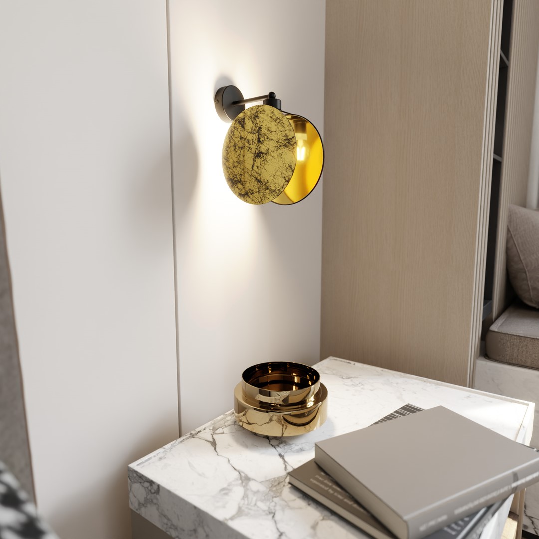 Emibig Visilica MOTIF 230V 15W MAX LED E27 Čelik/ Tkanina Crna - Slika 3