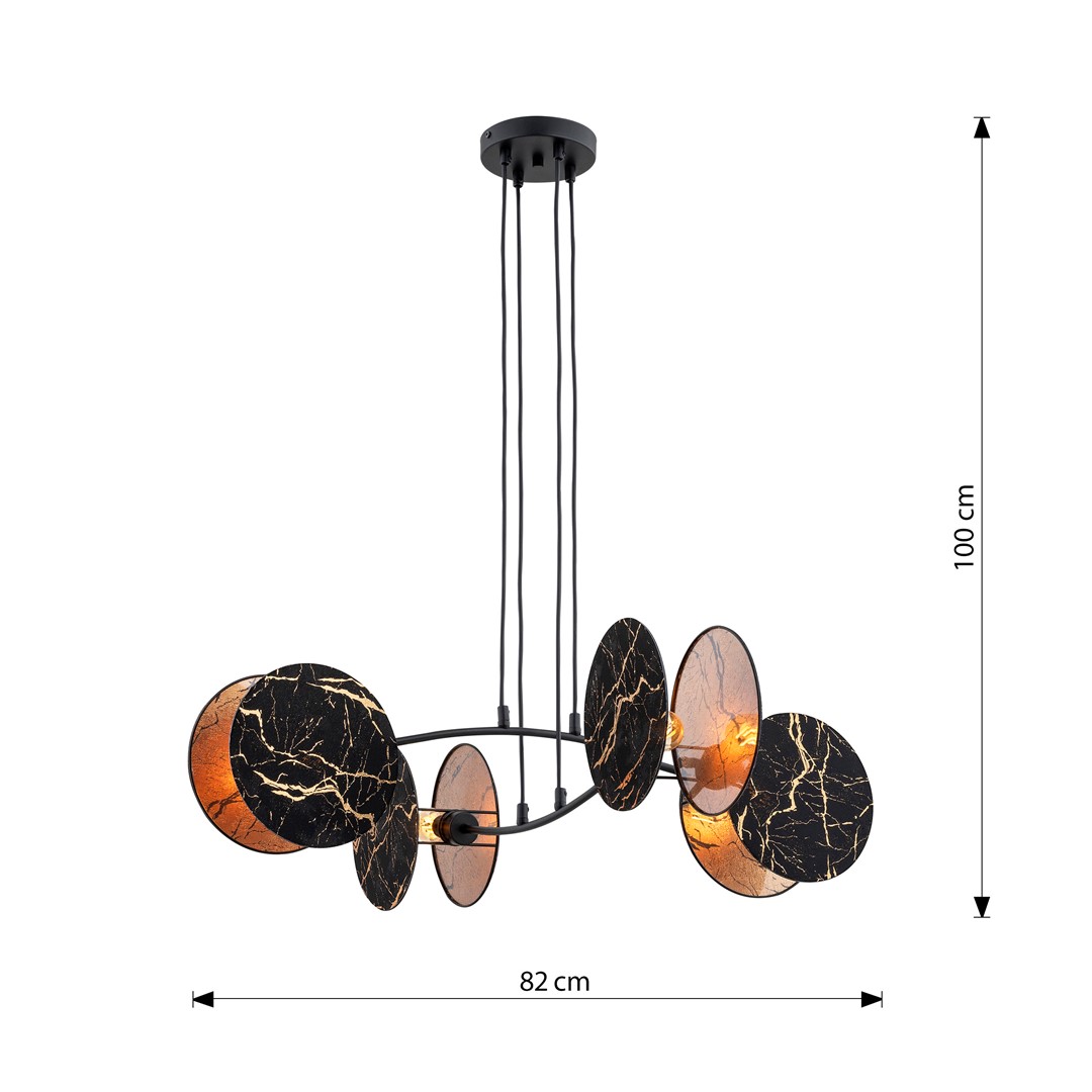 Emibig Visilica MOTIF 230V 15W MAX LED E27 Čelik/ Tkanina Crna - Slika 9