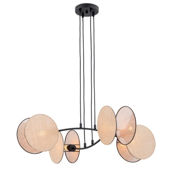 Emibig Visilica MOTIF 230V 15W MAX LED E27 Čelik/ Tkanina Crna