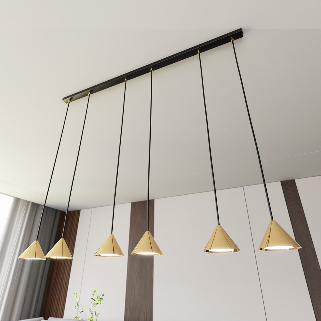 Emibig Visilica ELIT 230V 10W MAX LED GX53 Čelik Crna/ Zlatna - Slika 3