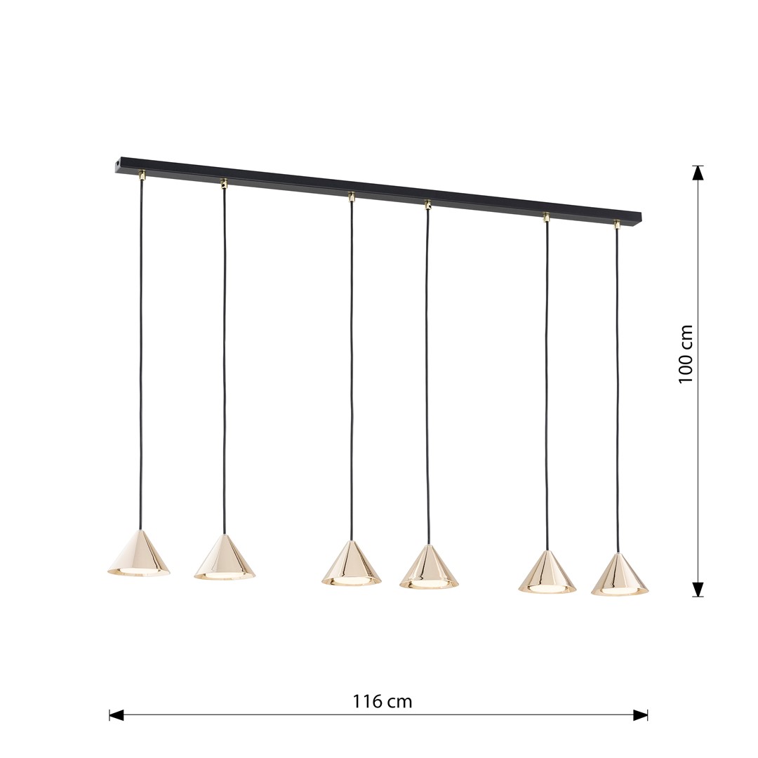 Emibig Visilica ELIT 230V 10W MAX LED GX53 Čelik Crna/ Zlatna - Slika 9