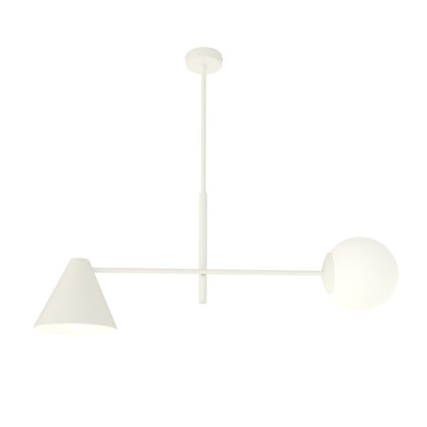 Emibig Luster HERMES 230V 10W MAX LED E14 Čelik/ Staklo Bijela