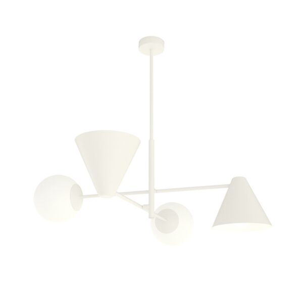 Emibig Luster HERMES 230V 10W MAX LED E14 Čelik/ Staklo Bijela