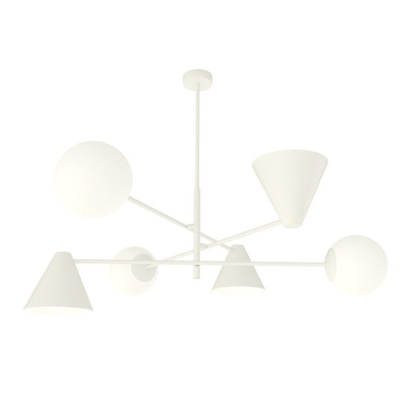 Emibig Luster HERMES 230V 10W MAX LED E14 Čelik/ Staklo Bijela