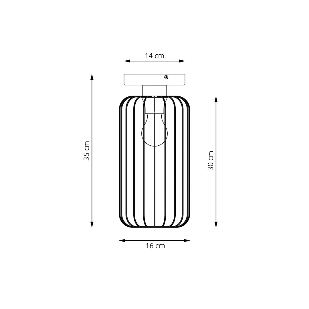 Emibig Stropna svjetiljka BARN 230V 15W MAX LED E27 Čelik Crna - Slika 5